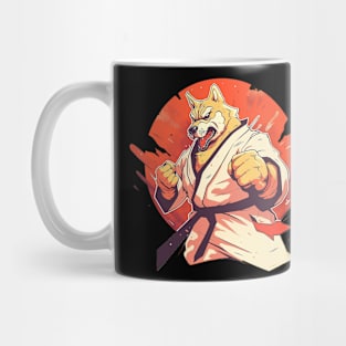 karate dog Mug